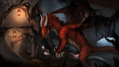 Cloaca Stretching
art by dradmon
Keywords: dragon;crocodilian;crocodile;male;female;feral;M/F;threeway;penis;missionary;cloacal_penetration;spooge;dradmon