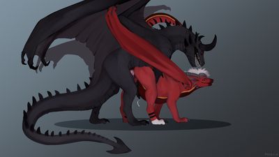 Drad x Gariyuu
art by dradmon
Keywords: dragon;male;feral;M/M;penis;from_behind;anal;spooge;dradmon