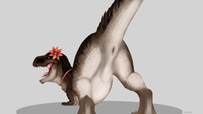Rex Lady
art by dradmon
Keywords: dinosaur;theropod;tyrannosaurus_rex;trex;female;feral;solo;cloaca;presenting;dradmon