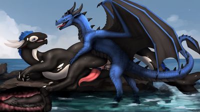 Syrazor and Kaeku
art by dradmon
Keywords: dragon;syrazor;male;feral;M/M;penis;from_behind;anal;internal;beach;dradmon