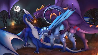 Trio
art by dradmon
Keywords: dragon;dragoness;male;female;feral;M/F;threeway;spitroast;penis;from_behind;vaginal_penetration;oral;spooge;dradmon