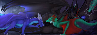 Two On One
art by dradmon
Keywords: dragon;wyvern;male;feral;M/M;threeway;penis;oral;anal;rimjob;spooge;dradmon