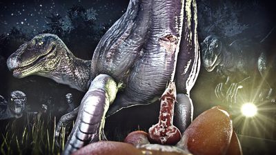 Intimate Encounter
art by dragon-v0942
Keywords: beast;jurassic_world;dinosaur;theropod;raptor;deinonychus;blue;female;feral;human;man;male;M/F;penis;cloaca;spooge;cowgirl;suggestive;spooge;cgi;dragon-v0942