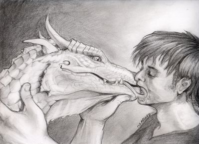 Dragon Kiss
art by candyside
Keywords: beast;dragon;feral;human;man;male;suggestive;romance;candyside