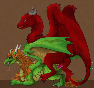 Dragon Romp
art by brokk
Keywords: dragon;dragoness;male;female;feral;M/F;penis;from_behind;vaginal_penetration;spooge;brokk