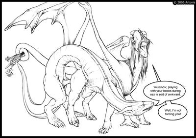 Dragon Boobs
art by artonis
Keywords: dragon;dragoness;male;female;feral;M/F;penis;from_behind;humor;artonis