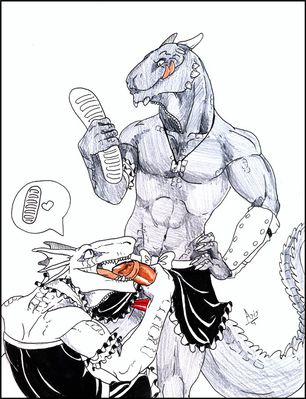 Argonian Maid Service
art by dragonasis
Keywords: videogame;skyrim;argonian;lusty_argonian_maid;male;anthro;M/M;penis;oral;dragonasis