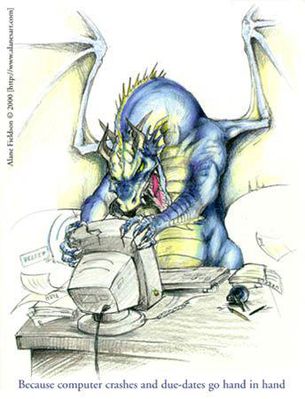 Computer Problems
art by alane_fieldson
Keywords: comic;dragon;feral;humor;non-adult;alane_fieldson