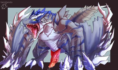 Tigrex
art by dragonlove
Keywords: videogame;monster_hunter;dragon;wyvern;tigrex;male;feral;solo;penis;spooge;dragonlove