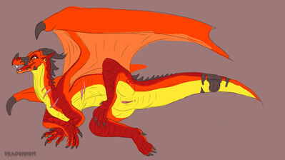 Skywing (Wings_of_Fire)
art by dragonnom
Keywords: wings_of_fire;skywing;dragoness;female;feral;solo;vagina;dragonnom