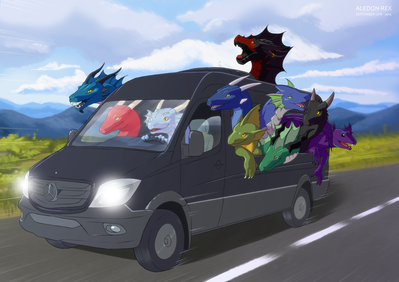 Dragon Van
art by aledon_rex
Keywords: dragon;feral;humor;automobile;non-adult;aledon_rex
