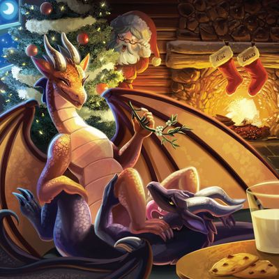 Dragon's XXXmas
unknown creator
Keywords: dragon;dragoness;male;female;feral;M/F;oral;suggestive;humor;holiday