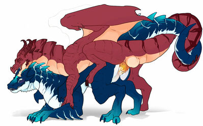 Mating
art by draiamoris
Keywords: dragon;dragoness;male;female;feral;M/F;penis;from_behind;vaginal_penetration;spooge;draiamoris