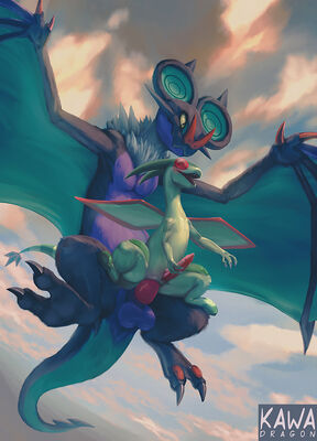 Noivern and Flygon
art by drakawa
Keywords: anime;pokemon;noivern;flygon;dragon;insect;wyvern;male;feral;M/M;penis;reverse_cowgirl;anal;masturbation;drakawa