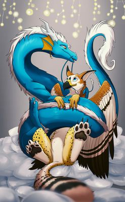 Noodle Snugs
art by drakawa
Keywords: eastern_dragon;dragon;gryphon;male;feral;romance;non-adult;drakawa