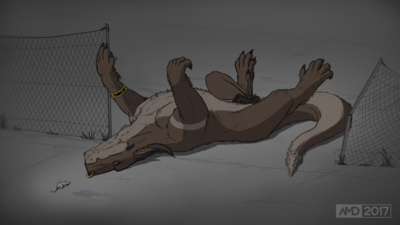 Felkin Relaxing
art by drake1dragon
Keywords: dragon;felkin;male;feral;solo;sheath;drake1dragon