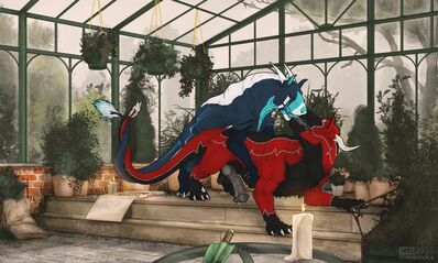 Greenhouse Meeting
art by drake1dragon
Keywords: dragon;felkin;male;feral;M/M;penis;from_behind;anal;spooge;drake1dragon