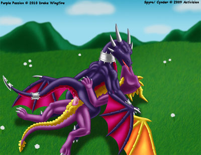 Spyro and Cynder Having Sex 2
art by drake_wingfire
Keywords: videogame;spyro_the_dragon;spyro;cynder;dragon;dragoness;male;female;anthro;M/F;penis;cowgirl;vaginal_penetration;spooge;drake_wingfire