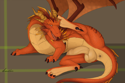 Ignitus
art by dreiker
Keywords: videogame;spyro_the_dragon;ignitus;dragon;male;anthro;solo;penis;dreiker