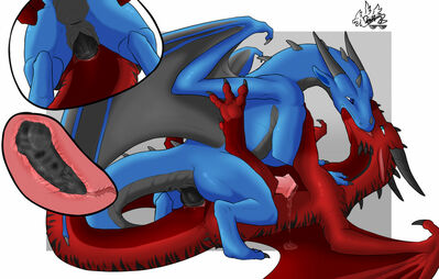 Blue and Red 3
art by dreiko94
Keywords: dragon;syrazor;male;feral;M/M;penis;missionary;anal;spooge;dreiko94