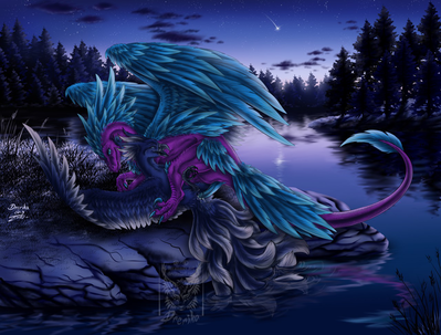 Peaceful Lake
art by drerika
Keywords: dragon;gryphon;male;female;feral;M/F;penis;missionary;vaginal_penetration;drerika