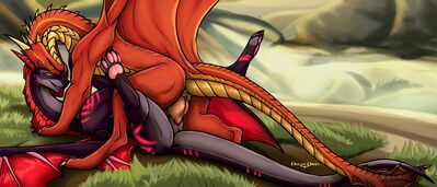 Dragons Having Sex
art by dreyk-daro
Keywords: dragon;dragoness;male;female;feral;M/F;penis;missionary;vaginal_penetration;dreyk-daro