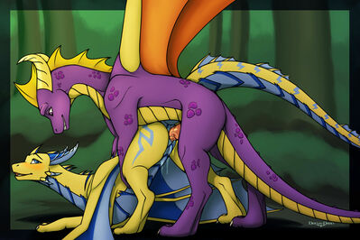 Spyro Mounting Lynerus
art by dreyk-daro
Keywords: videogame;spyro_the_dragon;spyro;dragon;dragoness;male;female;feral;M/F;penis;from_behind;vaginal_penetration;spooge;dreyk-daro