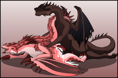 Fatalis and Rathian Mating 1
art by drgnalexia
Keywords: videogame;monster_hunter;dragon;dragoness;wyvern;fatalis;rathian;male;female;feral;M/F;penis;from_behind;spooge;drgnalexia