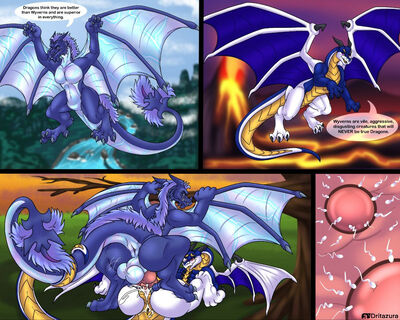 Dragons Vs Wyverns
art by dritazura
Keywords: dragon;dragoness;wyvern;male;female;feral;M/F;penis;missionary;vaginal_penetration;internal;ejaculation;spooge;dritazura