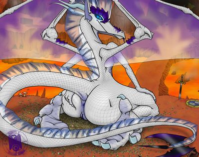 Zyxmir
art by drnowak
Keywords: dragoness;female;anthro;breasts;solo;hoard;drnowak