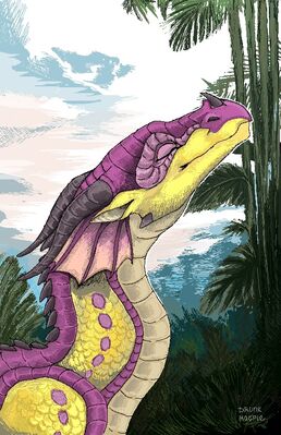 Kinkajou (Wings_of_Fire)
art by drunkmagpie
Keywords: wings_of_fire;rainwing;kinkajou;dragon;female;feral;solo;non-adult;drunkmagpie