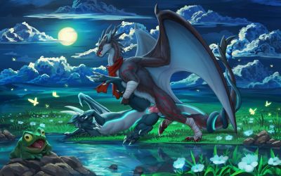 Midsummer's Night
art by dsw7 and fridaflame
Keywords: dragon;dragoness;male;female;feral;M/F;penis;missionary;vaginal_penetration;spooge;dsw7;fridaflame
