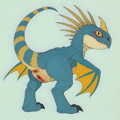 Stormfly
art by eclipsetheorca
Keywords: how_to_train_your_dragon;httyd;deadly_nadder;stormfly;dragoness;wyvern;female;feral;solo;vagina;eclipsetheorca