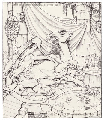 Ahkahna
art by ecmajor
Keywords: dragoness;female;feral;solo;vagina;ecmajor