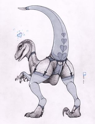 Blue in Lingerie
art by ecmajor
Keywords: jurassic_world;dinosaur;theropod;raptor;deinonychus;female;blue;anthro;solo;suggestive;ecmajor