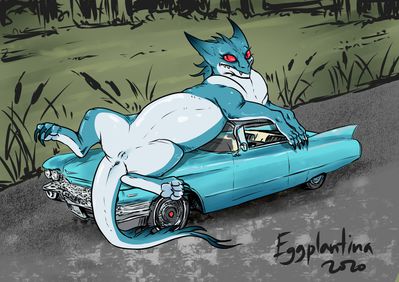 Dragoness and Cadillac
art by eggplantina
Keywords: dragoness;female;feral;solo;vagina;presenting;automobile;eggplantina