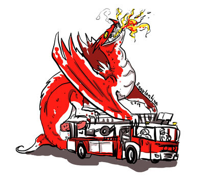 Fire Truck
art by eggplantina
Keywords: dragon;wyvern;male;feral;solo;penis;masturbation;automobile;humor;eggplantina