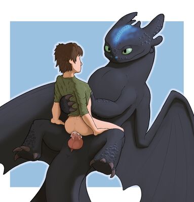 Hiccup Riding Toothless
art by ekayas
Keywords: beast;how_to_train_your_dragon;httyd;night_fury;dragon;toothless;human;man;hiccup;male;feral;M/M;penis;cowgirl;anal;spooge;ekayas