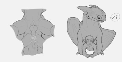 Toothless Mounts Hiccup
art by ekayas
Keywords: beast;how_to_train_your_dragon;httyd;night_fury;toothless;hiccup;dragon;feral;human;man;male;M/M;penis;from_behind;anal;spooge;ekayas