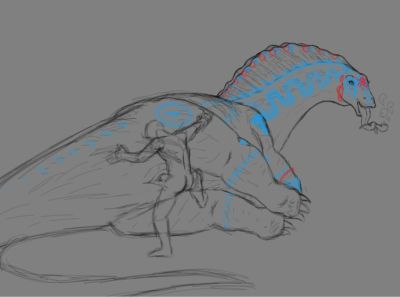 Amargasaurus Lover
art by elangelote
Keywords: beast;dinosaur;sauropod;amargasaurus;female;feral;human;man;male;M/F;penis;from_behind;cloacal_penetration;elangelote
