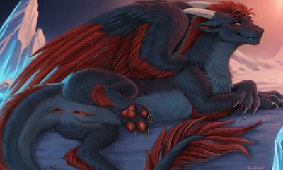 Winter Heat
art by eleacat
Keywords: dragoness;female;feral;solo;vagina;presenting;eleacat