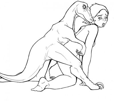 Jurassic Lovin'
art by eliotak
Keywords: beast;dinosaur;theropod;raptor;male;feral;human;woman;female;M/F;from_behind;eliotak