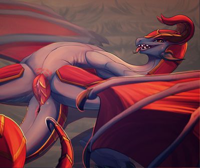 Shyvana (female)
art by elvche
Keywords: videogame;league_of_legends;dragoness;female;wyvern;shyvana;feral;solo;vagina;elvche