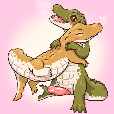 Gator Hugs 1
art by embermint
Keywords: crocodilian;alligator;male;female;feral;M/F;penis;cloaca;suggestive;embermint
