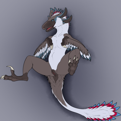 Hybrid Raptor
art by ennismore
Keywords: dinosaur;theropod;raptor;hybrid;female;feral;anthro;solo;vagina;ennismore