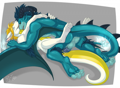 Lovers
art by enzozone and neverneverland
Keywords: dragon;dragoness;wyvern;male;female;anthro;M/F;penis;missionary;vaginal_penetration;spooge;enzozone;neverneverland