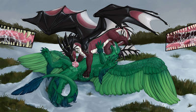 Ayrrenth and Sardrel
art by erganyfox
Keywords: dragon;male;feral;M/M;penis;oral;69;internal;spooge;erganyfox