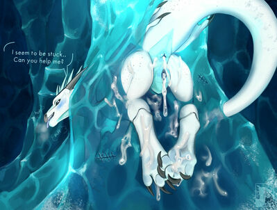 Icewing Gloryhole (Wings_of_Fire)
art by erganyfox
Keywords: wings_of_fire;icewing;hybrid;dragoness;female;feral;solo;vagina;suggestive;spooge;erganyfox