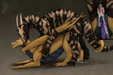 Drakes Mating
art by erganyfox
Keywords: dragon;male;feral;M/M;penis;from_behind;anal;closeup;spooge;erganyfox