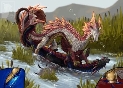 In The Reeds
art by erganyfox
Keywords: videogame;monster_hunter;mizutsune;eastern_dragon;dragon;male;feral;M/M;penis;missionary;docking;internal;closeup;erganyfox